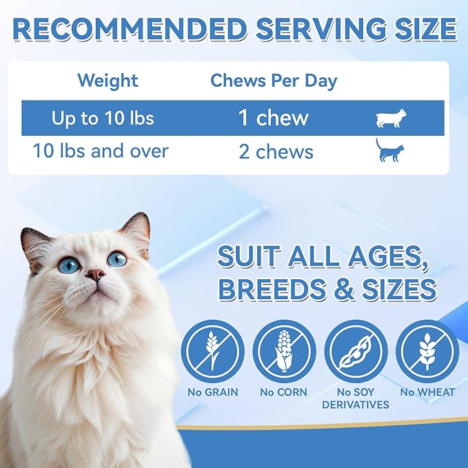 200 PCS Cat Calming Treats, Calming Treats for Cats Help to Manage Stress & Anxiety, Calming Aid for Cats with Hemp Seed Powder Chamomile Melatonin for Cat Anxiety Relief, Separation, Travel, Storms-PawvioPets