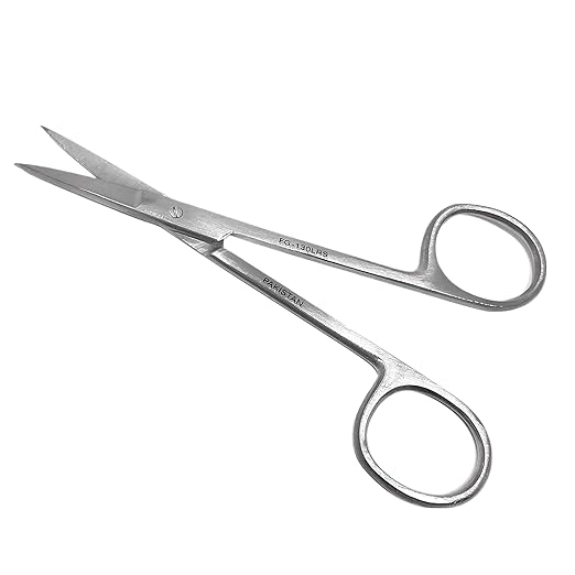 Cynamed Iris Micro Dissecting Precision Lab Scissors, Fine Point Straight - Perfect for Doctors, Nurses, EMS, Students, Education & Training and More (Pack of 5)-PawvioPets