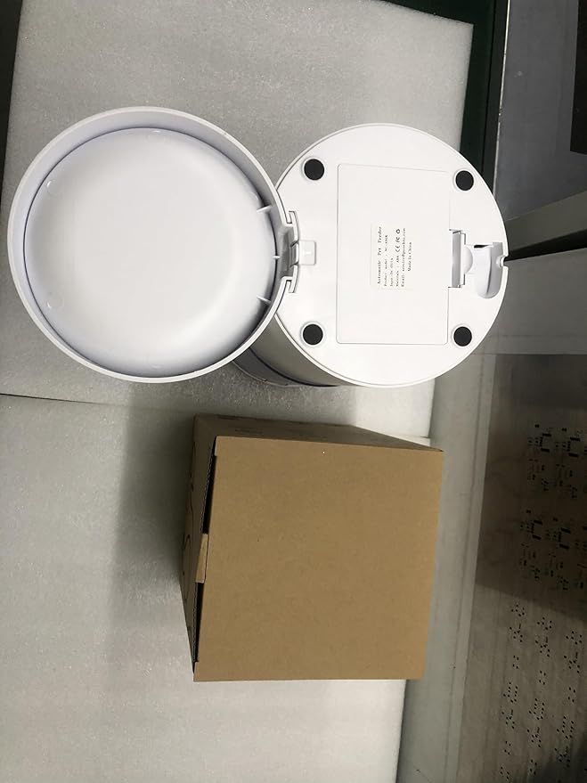 Automatic Cat Feeder Food Dispenser: 4L Timed Small Dog Dry Food Dispenser with 10s Voice - Distributeur Nourriture Chat Hund Programmable - Auto Pet Feeder with 1-6 Meals White-PawvioPets