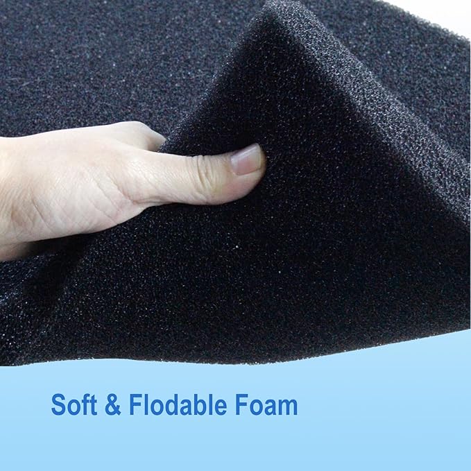 AQUANEAT Aquarium Bio Sponge Filter Media Pad 36" x 12" x 1" / 72" x 12" x 1" Open Cell Foam Sheet Cut-to-Fit for Fish Tank Sump (36" x 12" x 1")-PawvioPets