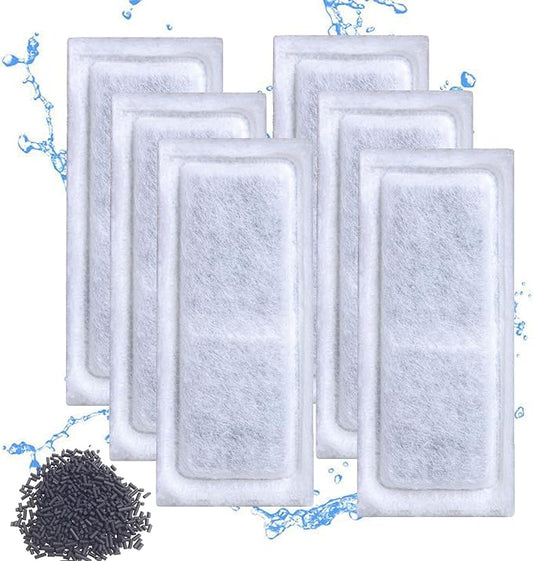 12 Pack of Aquarium Filters for Fish Tank Compatible with Marina Slim S10&S15&20 Replacement Filter Cartridge Activated Carbon bio-Zeolite Fish Tank Cotton Cartridge-PawvioPets