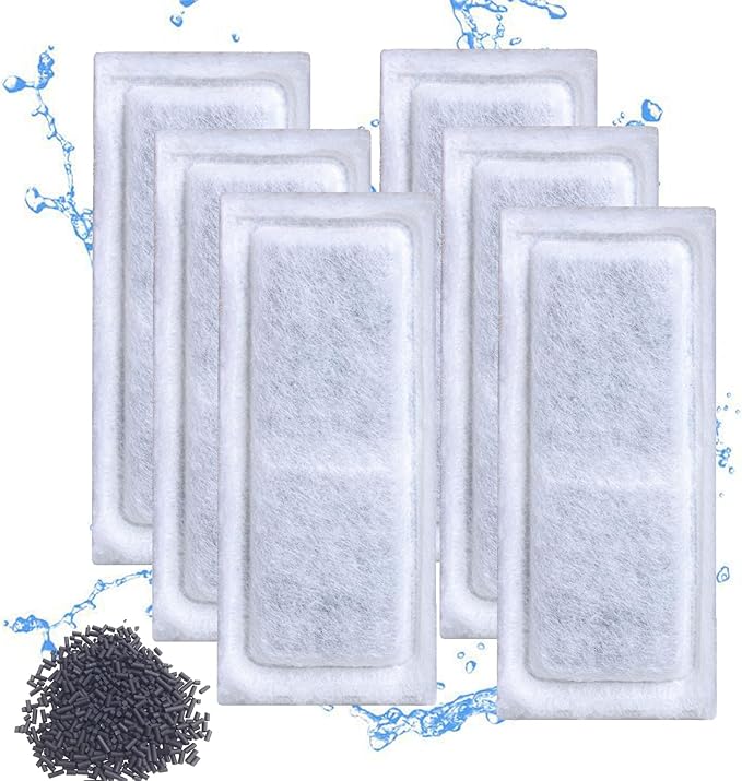 6 Pack of Aquarium Filters for Fish Tank Compatible with Marina Slim S10&S15&20 Replacement Filter Cartridge Activated Carbon bio-Zeolite Fish Tank Cotton Cartridge-PawvioPets