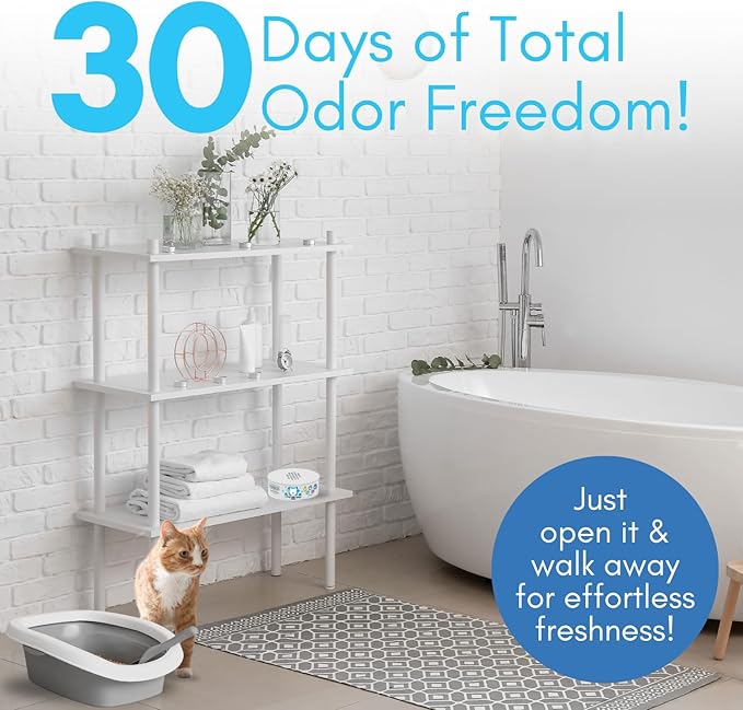 Cat Litter Deodorizer Jar (Fresh Scent, 16 Oz, Pack of 1) - Cat Litter Odor Absorber Gel In A Jar - Litter Box Pet Air Freshener - Litter Odor Eliminator to Freshen Air-PawvioPets