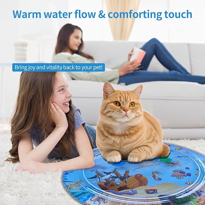 cat Cold pad, Portable Water-Filled cat and Dog, Interactive cat Toy, Suitable for All Kinds of Pets, Keeping Your Pets Cool in Summer-PawvioPets