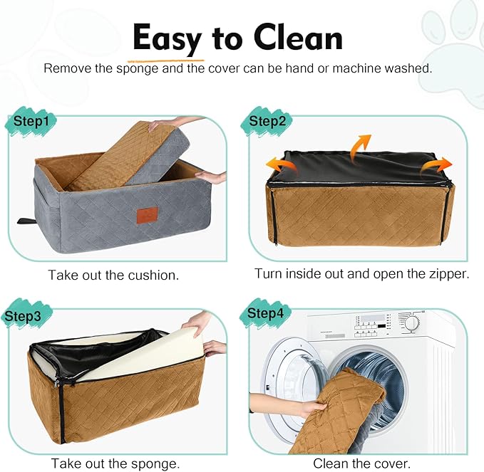 Dog Car Seat for Large Medium Dogs,Washable Pet Carseat Under 55 lbs or 2 Small Dogs,Dog Booster Seat with Thick Cushion,2 Safety Leashes-PawvioPets