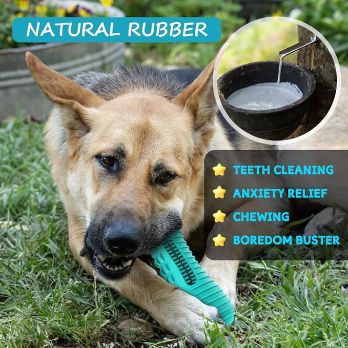 Dog Toys for Aggressive Chewers Large Medium Breed, Indestructible Dog Toothbrush Chew Toys, Squeaky Interactive Tough Extremely Durable, Dogs Toys to Keep Them Busy-PawvioPets