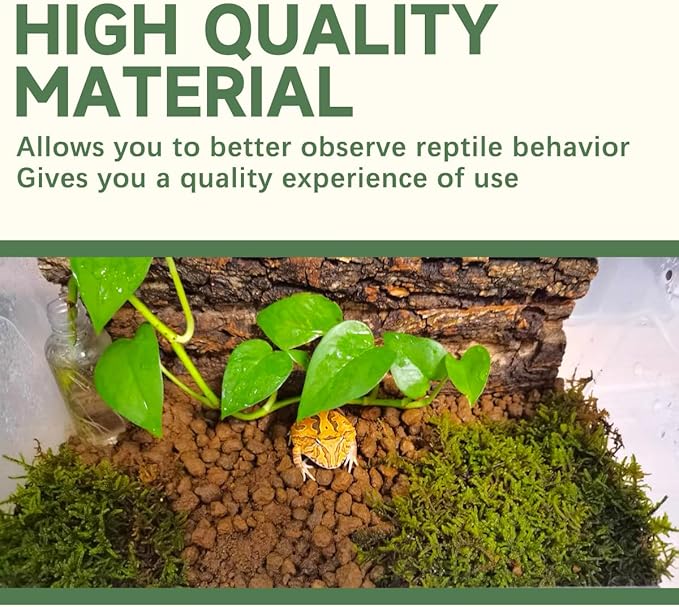 8 PCS Reptile Terrarium Plastic Clear Enclosure Portable Reptile Transport Box for Snakes, Frogs, Lizards, Insects, Scorpions, Geckos, Spiders Perfect Reptile Enclosure.-PawvioPets