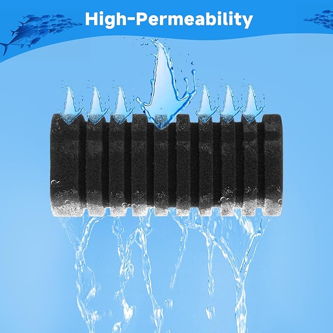 AQQA 4 Pack Aquarium Sponge Filter Replacement for AQ016-L-PawvioPets