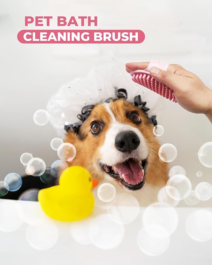 Dog Brush for Shedding Grooming,6 Pack Long-Pin Brush Set for Long Haired Dog Cat Goldendoodles Poodles Doodles Pink-PawvioPets