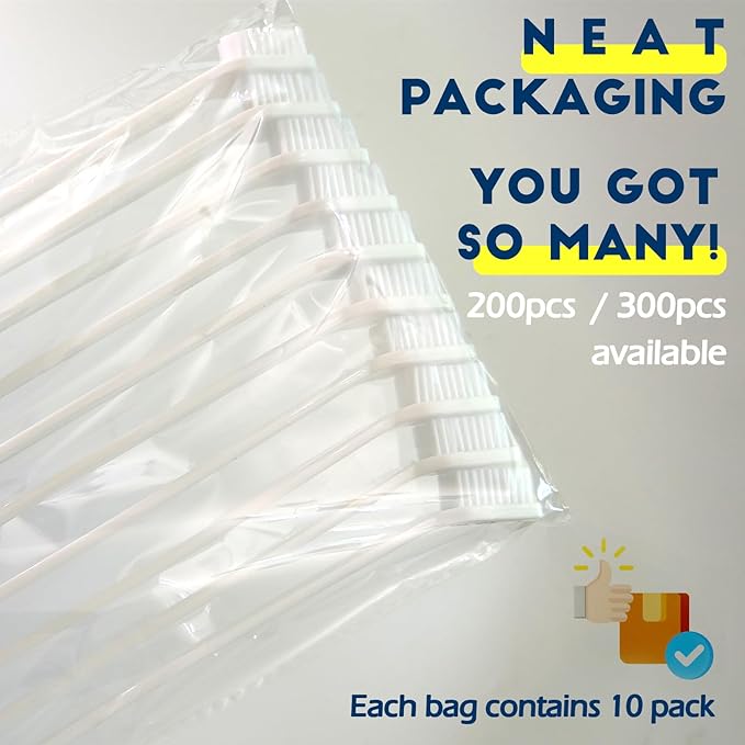 200 Pcs Dog Toothbrush Cat Tooth Brushes Bulk, Double Sided Brushing Kit, Teeth Cleaning Kit Soft Bristles Long Handle, Pet Tooth Brush for Small to Large Dog, Cat, Puppy & Kitten, 10 Colors-PawvioPets