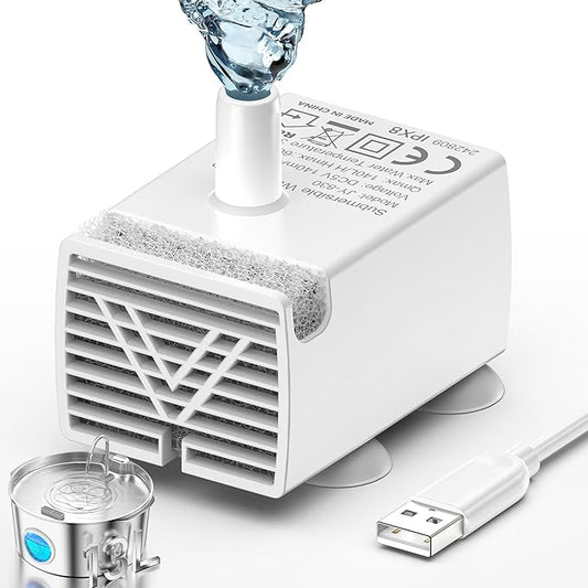 3.4Gal Dog Water Fountain for Large Dogs, Extra Large Stainless Steel Pet Water Fountain, Round Dog Water Bowl Dispenser with Metal Handle, Water Level Window for Multi Pet Home(Water Pump)-PawvioPets