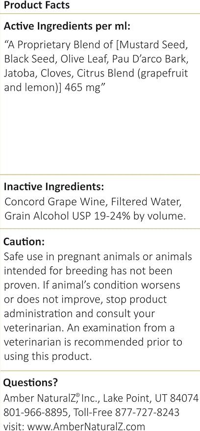 Amber NaturalZ Kochi Free Herbal Supplement for Dogs, Cats, Birds, Rabbits, and Guinea Pigs | Supports Healthy Bowel Function | Natural Aid for Digestive Balance | 4 Fluid Ounce Glass Bottle-PawvioPets