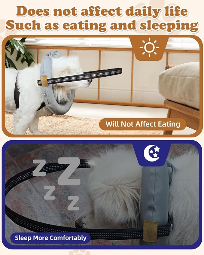 Blind Dog Harness, Lightweight Collar for Dogs&Cats, Adjustable Blind Dog Collar Harness, Pet Anti-Collision Ring for Blind, Eye Injury, Vision Impairment Pets for Protective & Build Confidence XL-PawvioPets