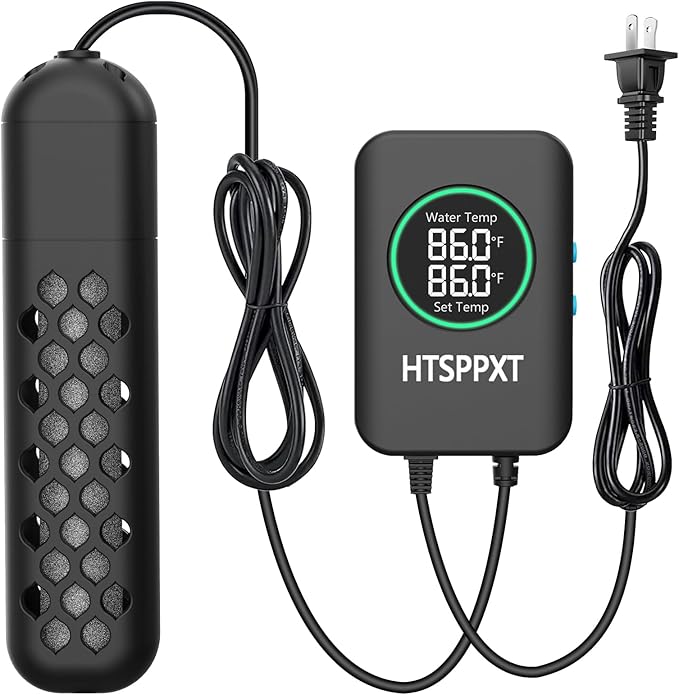 Aquarium Heater, 100W/200W/300W/500W Adjustable Fish Tank Heater with Intelligent Digital LED Controller, Overheating and Out of Water Protection for Freshwater and Saltwater Tanks-PawvioPets