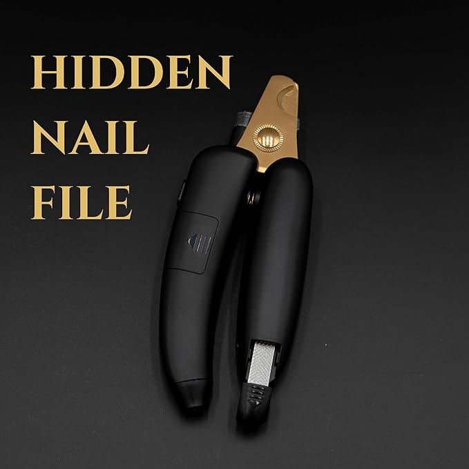 3-in-1 Dog Nail Trimmers and Pet Nail Clippers - Professional Grade with Stainless Steel Blades, LED & UV Light, and Nail Filer for Safety & Precise Toenail Pet Grooming - S to M Dogs-PawvioPets