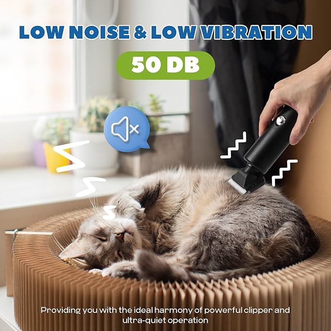 300W Pet Grooming Clippers (2000-6600rpm Stepless Speed Control, Heavy-Duty Commercial Grade, 13ft Power Cord, Low Noise< 50db, with Extra Blade) (300W Stepless Speed Control)-PawvioPets