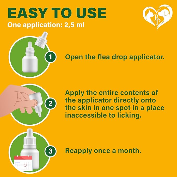 Flea and Tick Prevention for Small Dogs & Cats, Rabbits - Natural Flea Treatment & Pest Control - Topical Flea & Mosquito Repellent for Puppy and Kitten - All Pets-PawvioPets