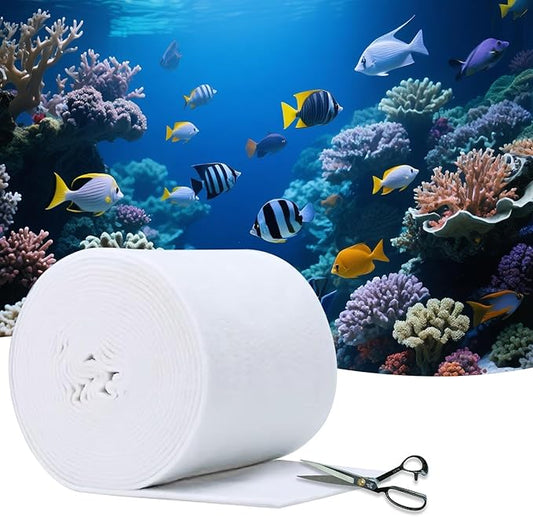 Aquarium Polishing Filter Pad-Ultra Fine 100 Micron Filter Floss for Crystal Clear Water,Cut-to-Size Filter Media for Fish Tank,Safe for Fish/Reef/Turtles(24" x 36", 1 Pack)-PawvioPets