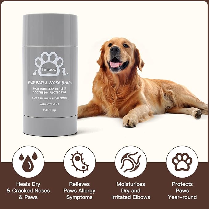 Cat Dog Paw Pad Balm Stick (2.4 oz) | Natural Lick Safe Dog Paw Blam Protector, Soother & Moisturizer for Cracked Dry & Damaged Paws, Nose & Elbows | Snout Soother for Dogs-PawvioPets