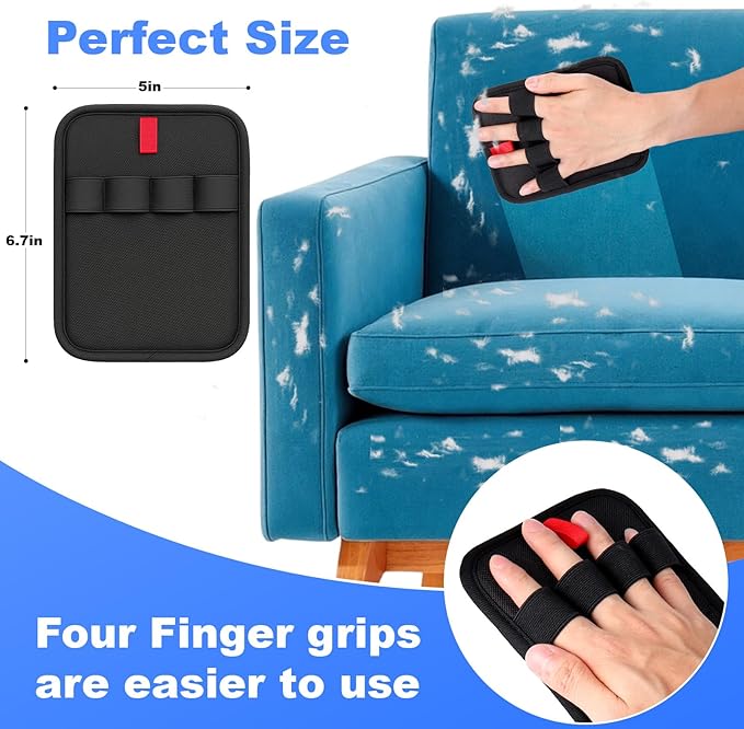 AIERSA 2Pcs Electrostatic Pet Hair Removal Glove, Electro Gloves Pet Hair, Reusable Static Pet Hair Remover Mitt, Cat & Dog Hair Removal Tool for Furniture, Clothes, Carpet, Car, Couch-PawvioPets