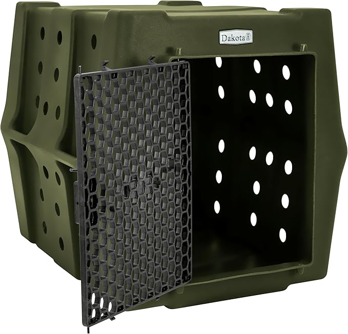 Dakota 283 Crate - Canine Rough and Tough Economy Kennel (Olive, Intermediate)-PawvioPets