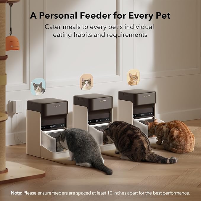 Bundle of PETLIBRO Upgraded RFID Automatic Cat Feeder, 2 Packs 5G Wi-Fi Automatic Pet Feeder, 3L Auto Cat Feeder App Control with Light Collar Tag + PETLIBRO 6 Packs Pet Food Desiccant Bag-PawvioPets