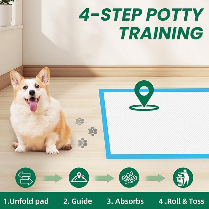100 Count Large Dog & Cat Puppy Pee Pads - 28"x30" Absorbent Potty Training Pads | Leakproof Quick-Dry Disposable Pet Pads for Puppies, Dogs & Cats | Indoor, Outdoor, Litter Box, Housebreaking Use-PawvioPets