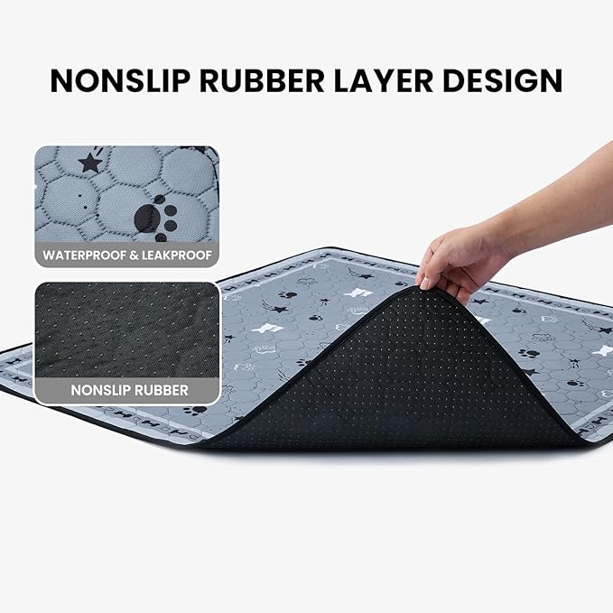 Gardner Pet Washable Dog Pee Pads,18'' x 24'' Non Slip Dog Mats with Great Urine Absorption, Reusable Puppy Pee Pads for Potty Training, 2 Pack-PawvioPets