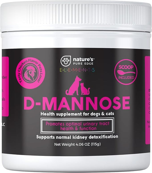 D-Mannose Supplement with Real Chicken for Dogs and Cats. Use for Immediate and Preventative Treatment of Bladder and Urinary Tract Infections UTIs. Stop Kidney Stones. Extra Strength 115 Grams.-PawvioPets