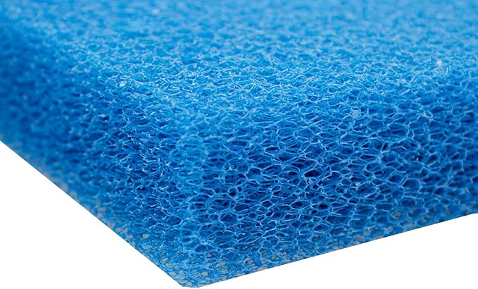 AQUANEAT Aquarium Filter Sponge Open Cell Foam Sheet Bio Sponge Filter Media Pad HMF Fish Tank Sump Divider (23" Lx 12.25" W x 2" H, Blue)-PawvioPets