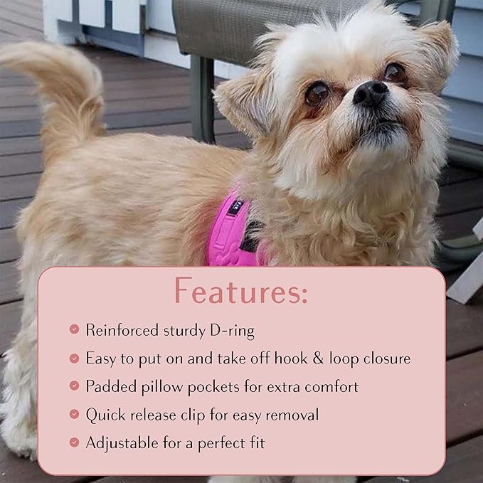 Comfort Fit No Pull Dog Harness – Adjustable Step-in Vest for Small, Medium & Large Dogs, Soft Padded with Leash Clips, Reflective Straps & Handle-PawvioPets