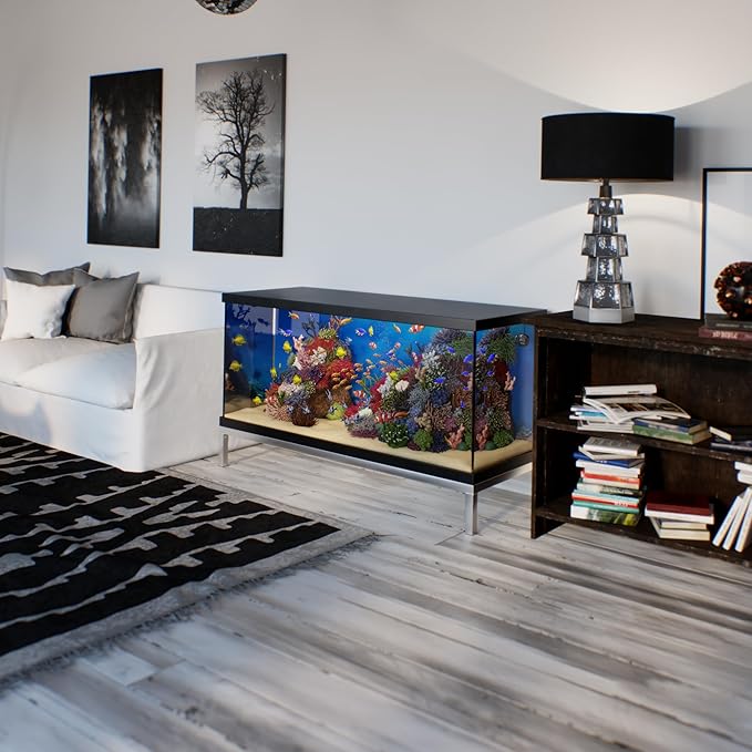 24 in X 60 in. Aquarium Stand | Industrial Style Aluminum Fish Tank Base with Open Frame Design-PawvioPets