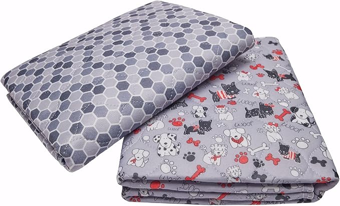 Caldwell's Pet Supply Co. 20x30 Washable Pee Pads for Dogs, Reusable Pee Pad for Dogs, Puppy Potty Mat, Whelping Rug, Reusable Puppy Mat, Waterproof Rug for Dog of All Breeds, Small (Set of 2)-PawvioPets