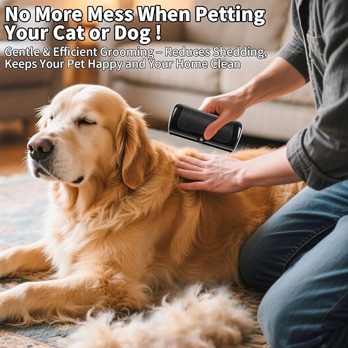 Deshedding Dog Brush - Pet Grooming Tool for Dogs & Cats, Removes Loose Hair on Short & Long Coats, Easy to Clean-PawvioPets