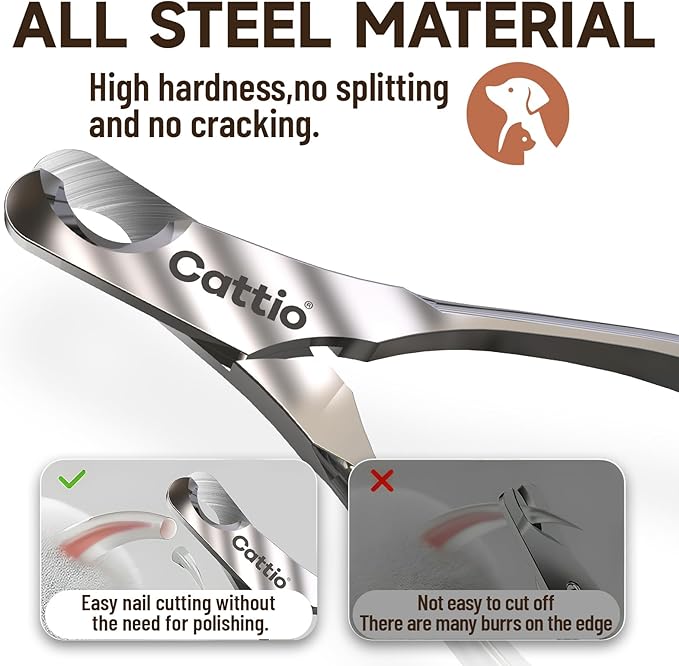 Dog Nail Clippers - All Steel Material, Built-in Spring,Heavy Duty Dog Nail Trimmer Full Metal Razor Sharp Professional for All Dogs Cats with Thick Toena,Dog Nail Trimmers-PawvioPets