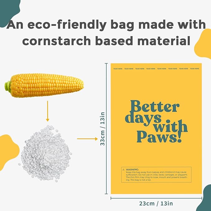 Dog Poop Bags Rolls Biodegradable 100% Leak Proof Dog Waste Bags -270 Count 18 Rolls - Cornstarch Based Doggie Poop Bag for puppy and Big Dogs(Lavender)-PawvioPets