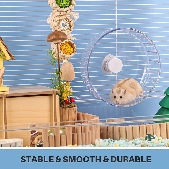 BUCATSTATE Hamster Wheel Silent, 5.5in Exercise Running Whees Quiet Spinner Mouse Wheels for Gerbil Dwarf Syrian Hamster Rat Mice-PawvioPets