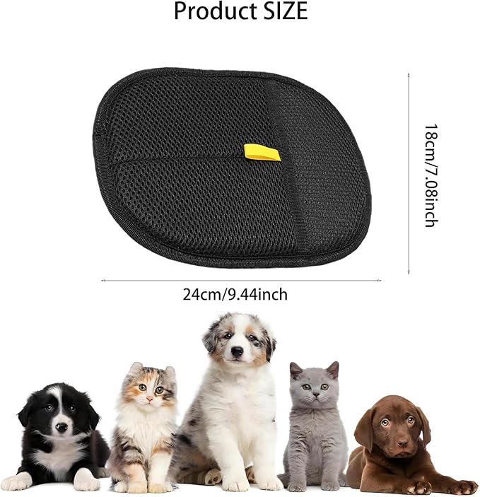 3pcs Reusable Electrostatic Pet Hair Remover Glove - Cat & Dog Grooming Gloves for Deshedding, Washable Hair Removal Tool for Furniture, Carpet, Clothes-PawvioPets