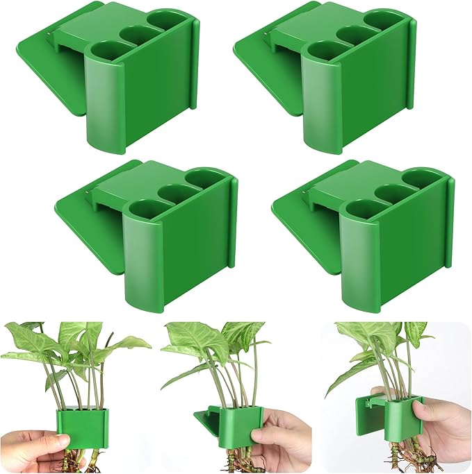 4Pcs 3 Holes Upgraded Aquatic Plant Cup Aquarium Plant Holder for Tank, Hanging Aquarium Plant Holder, Aquarium Aquatic Plant Cultivation, Aquarium Plant Decoration.-PawvioPets