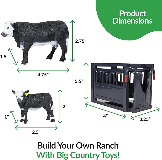 Big Country Toys 12-Piece Ranch Set - Farm Animal Toys for 3 Year Old Boys and Girls - Toy Figures & Playsets-PawvioPets