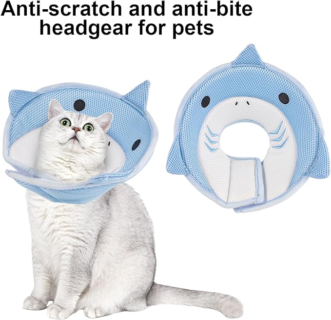 Friusate Cat Recovery Collar - Soft, Adjustable, Breathable, Lightweight Cat Cone to Stop Licking - After Surgery-PawvioPets