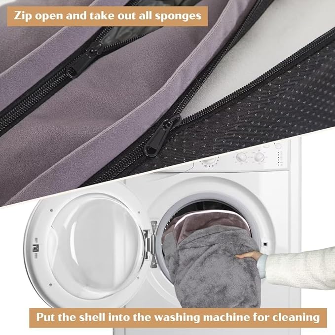 Comfort Expression XXL Waterproof Orthopedic Dog Bed for Extra Large Dogs, Orthopedic Foam Dog Beds, Washable Dogs Sofa Bed with Removable Cover & Non-Slip Bottom(XX-Large,Purple)-PawvioPets