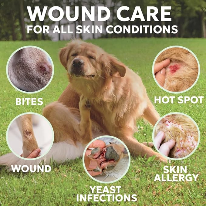 Forticept Hot Spot Spray for Dogs Cats & Horses, Itch Relief Wound Cleanser with Aloe Vera, 8 oz-PawvioPets
