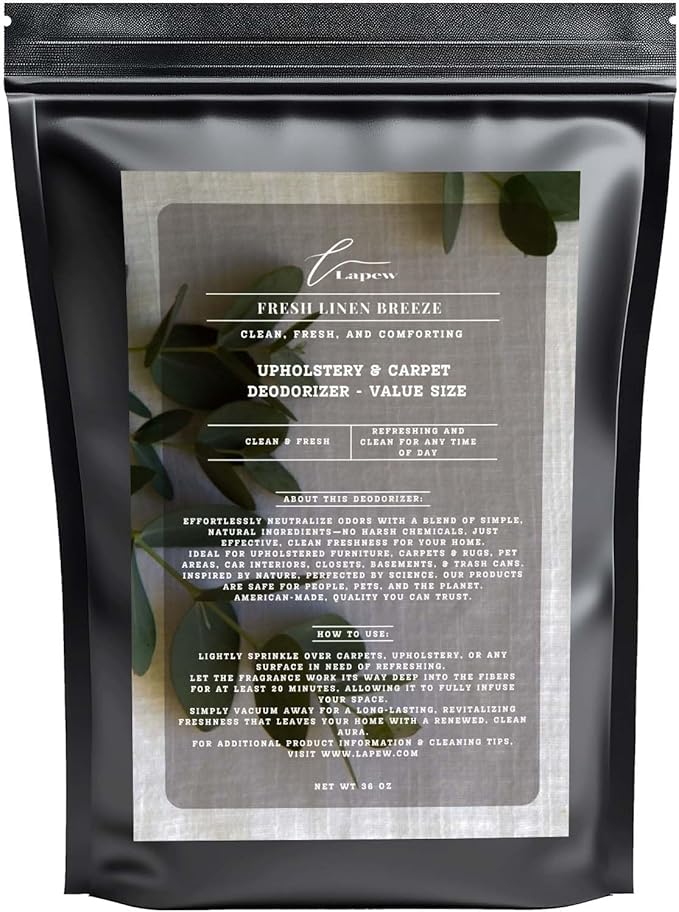 Fresh Linen Breeze Carpet Freshener Powder Refill 36 oz | Powerful Odor Eliminator for Home | Upholstery Deodorizer | Carpet Deodorizer | Pet Urine | Cat Litter Box-PawvioPets