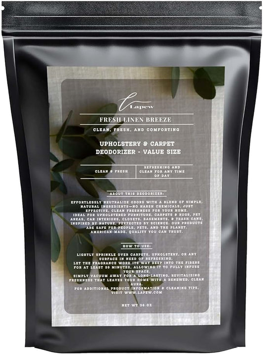 Fresh Linen Breeze Carpet Freshener Powder Refill 36 oz | Powerful Odor Eliminator for Home | Upholstery Deodorizer | Carpet Deodorizer | Pet Urine | Cat Litter Box-PawvioPets