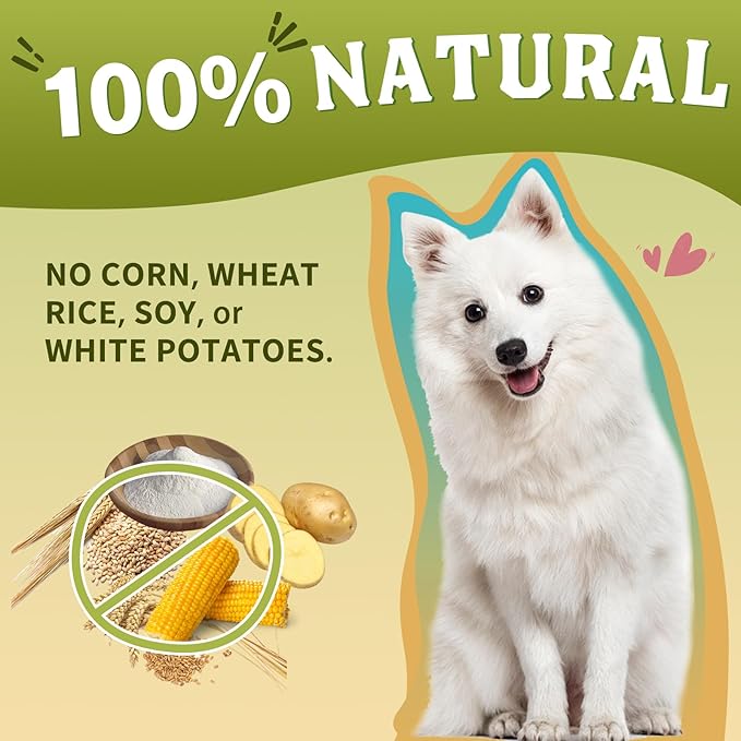 Glucosamine for Dogs, Hip and Joint Supplement for Dogs with Chicken Flavor, Anti Inflammatory, Dog's Chondroitin, Digestive Enzymes, Omega-3, Vitamin D, MSM, Calcium, Turmeric, 120 Freeze-Dried Chews-PawvioPets