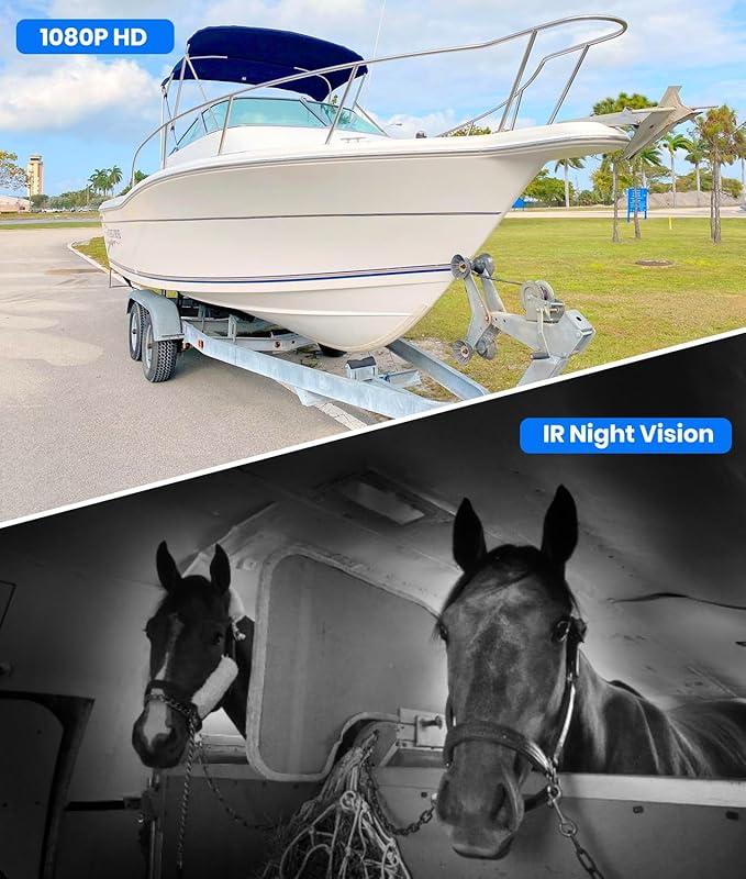 AUTO VOX Wireless Backup Camera Magnetic: 5" Portable No Wiring 1 Min Install Trailer Hitch Camera, 2-Channel HD 1080P Car Monitor & IR Night Vision Back Up Camera Systems for Truck, RV, Camper-PawvioPets