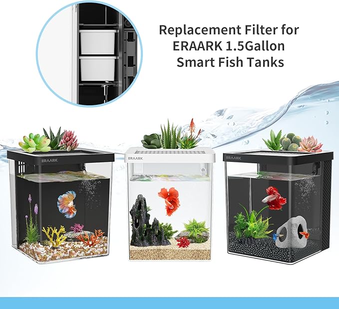 Filter Media Replacement Physical Filter cartridges Smart Fish Tank 4-Pack (4pack Physical Filter)-PawvioPets