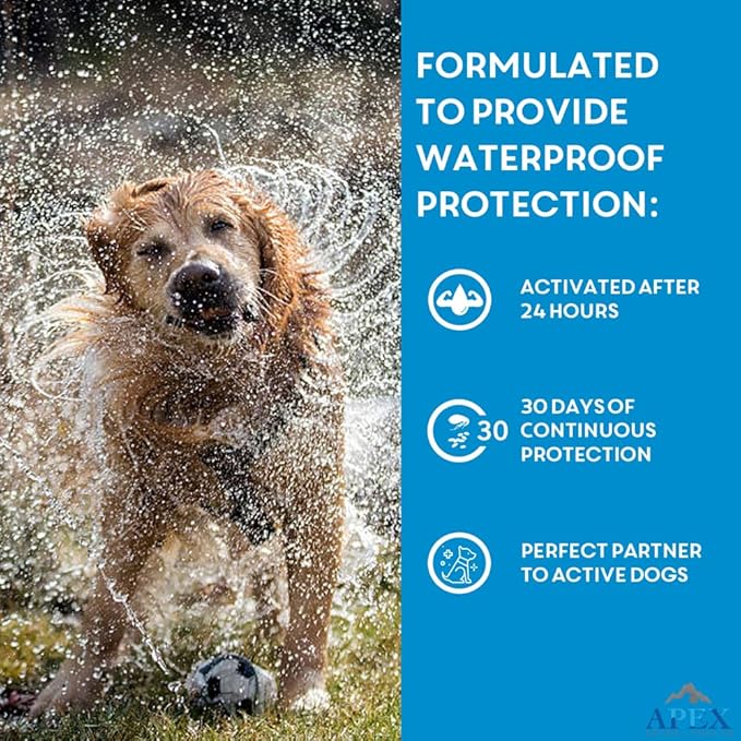 Apex Plus Flea and Tick Prevention for Dogs | Medium (23-44 lbs) | 3-Month Supply | Dog Flea and Tick Treatment | 24-Hour Activation, Waterproof, 30-Day Protection-PawvioPets