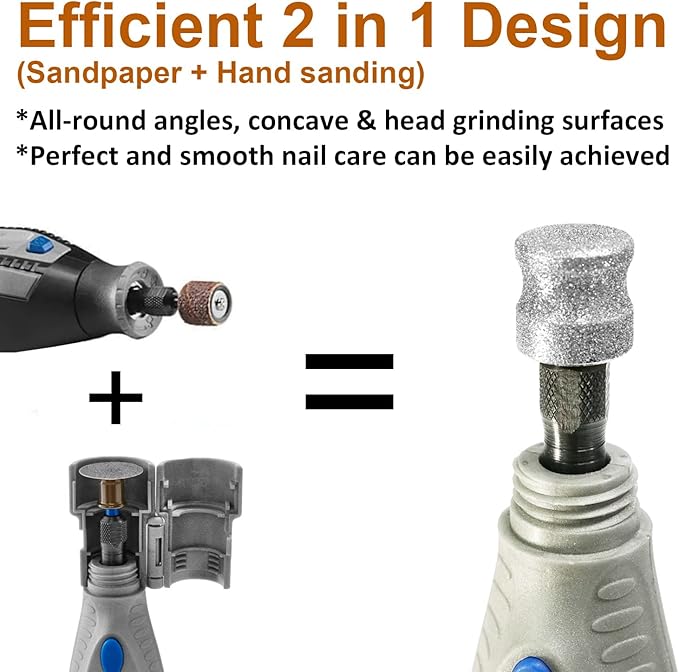 Diamond Dog Nail Grinder for Dremel, Diamond Bit for Big Dog&Pets Nail Care, 1/8'' Nail Dremel Tool for Dogs, for Animals Nail Care & Home Grinder Tools-PawvioPets